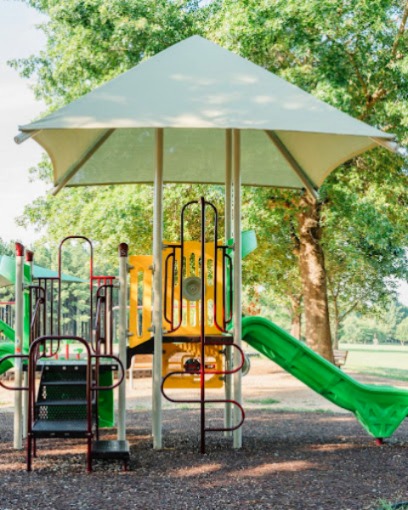 Tall Green Beige Playground